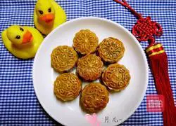 #月cake#White sesame Cantonese mooncake recipe illustration 8