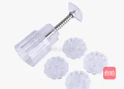 Illustration of how to make purple potato and red bean filling mooncakes 5