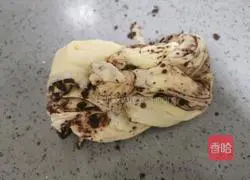 Illustration of how to make bean paste marble toast 21