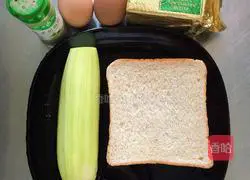 Illustration of how to make poached egg and zucchini toast 1