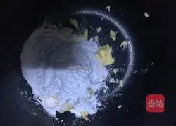 Illustration of making matcha two-color biscuits 2