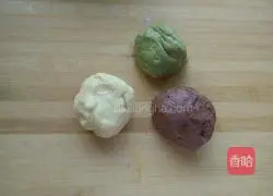Illustration of how to make three-color cookies 6