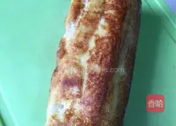 Spit Illustration of how to make ham and egg rolls 9