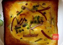 Eggs Illustration of how to make cheese and chive toast 4