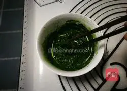 Illustration of how to make honey bean and coconut matcha toast 4