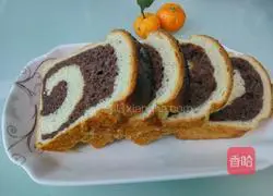 Illustration of how to make two-color toast 10