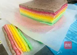 Illustration of how to make rainbow cookies 11