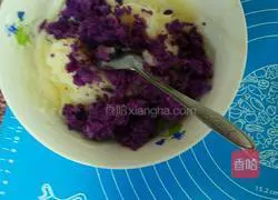 Purple Sweet Potato Snow Skin Mooncake Recipe Illustration 5