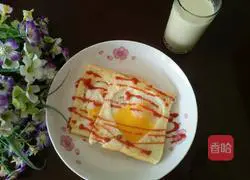 Illustration of how to make egg toast 4