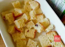 Illustration of how to make toast and custard pudding 4