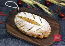 Illustration of how to make soft European buns with red dates and wolfberry 15 