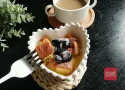 Illustration of how to make custard toasted bread pudding 7