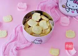 Illustration of how to make cartoon milk biscuits 13