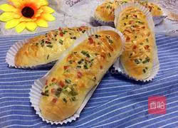 Illustration of how to make chive cheese bread 1