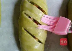 Matcha Illustration of making red date hard Leba bread 16