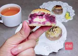 Coconut Milk Purple Sweet Potato Milk Skin Mooncake Recipe Illustration 16