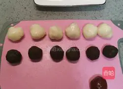 Illustration of how to make ice skin red bean paste 10