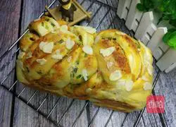 Illustration of how to make chives and meat floss toast 20