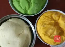 Illustration of how to make three-color bread 4