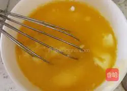 Illustration of how to make seaweed and meat floss cake 2