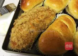 Illustration of how to make meat floss and blueberry bread 22