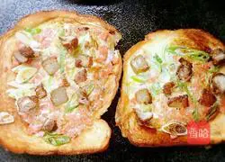 Illustration of how to make five-flower toast 3