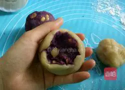 Purple Sweet Potato Peanut Mooncake Recipe Illustration 3