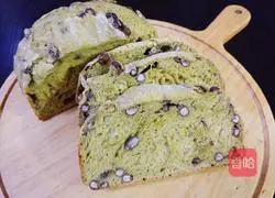 Illustration of how to make matcha whole wheat honey bean toast 7