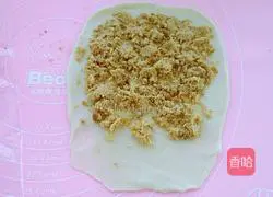 Illustration of how to make chives, bacon, cheese and meat floss bread 9