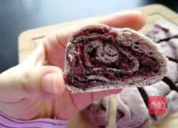 Illustration of making red cake sesame bread 6