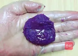 Coconut Milk Purple Sweet Potato Milk Skin Mooncake Recipe Illustration 7