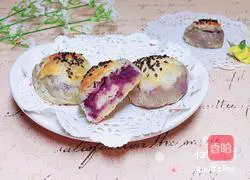 Coconut Milk Purple Sweet Potato Milk Skin Mooncake Recipe Illustration 15