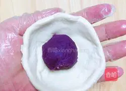 Coconut Milk Purple Sweet Potato Milk Skin Mooncake Recipe Illustration 11