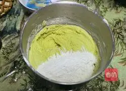 Illustration of how to make matcha milk cookies 9