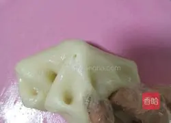 Illustration of how to make ice skin red bean paste 6