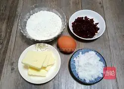 Cranberry Illustration of how to make raspberry cookies 1