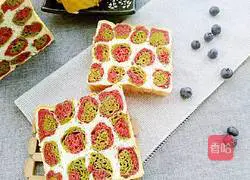 Illustration of how to make colorful striped toast 28