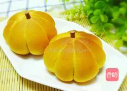 Pumpkin and meat floss bread recipe 22