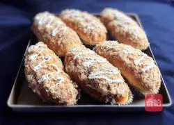 Illustration of how to make meat floss and blueberry bread 23