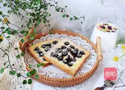 Explosion Illustration of how to make blueberry toast 9