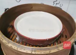 Illustration of how to make ice skin red bean paste 5