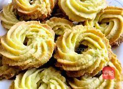 Illustration of how to make matcha milk cookies 17