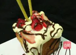 Illustration of how to make ice cream toast 4