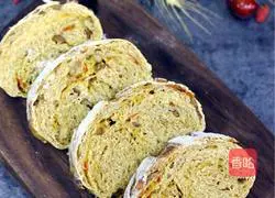 Illustration of how to make soft European buns with red dates and wolfberry 18