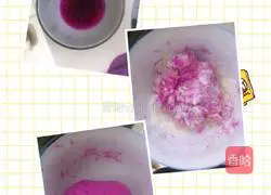 Illustration of how to make dragon fruit meringue mooncakes (pork floss and egg yolk filling) 1