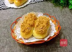 Illustration of how to make meat floss bread 21