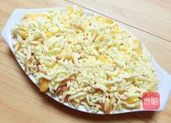 Yellow Peach Cheese Toast Pudding Recipe Illustration 11