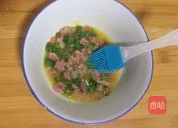 Illustration of how to make meat floss toast rolls 2