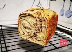 Illustration of how to make marble toast with bean paste 27