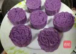 Purple Sweet Potato and Lotus Seed Mooncake Recipe Illustration 7